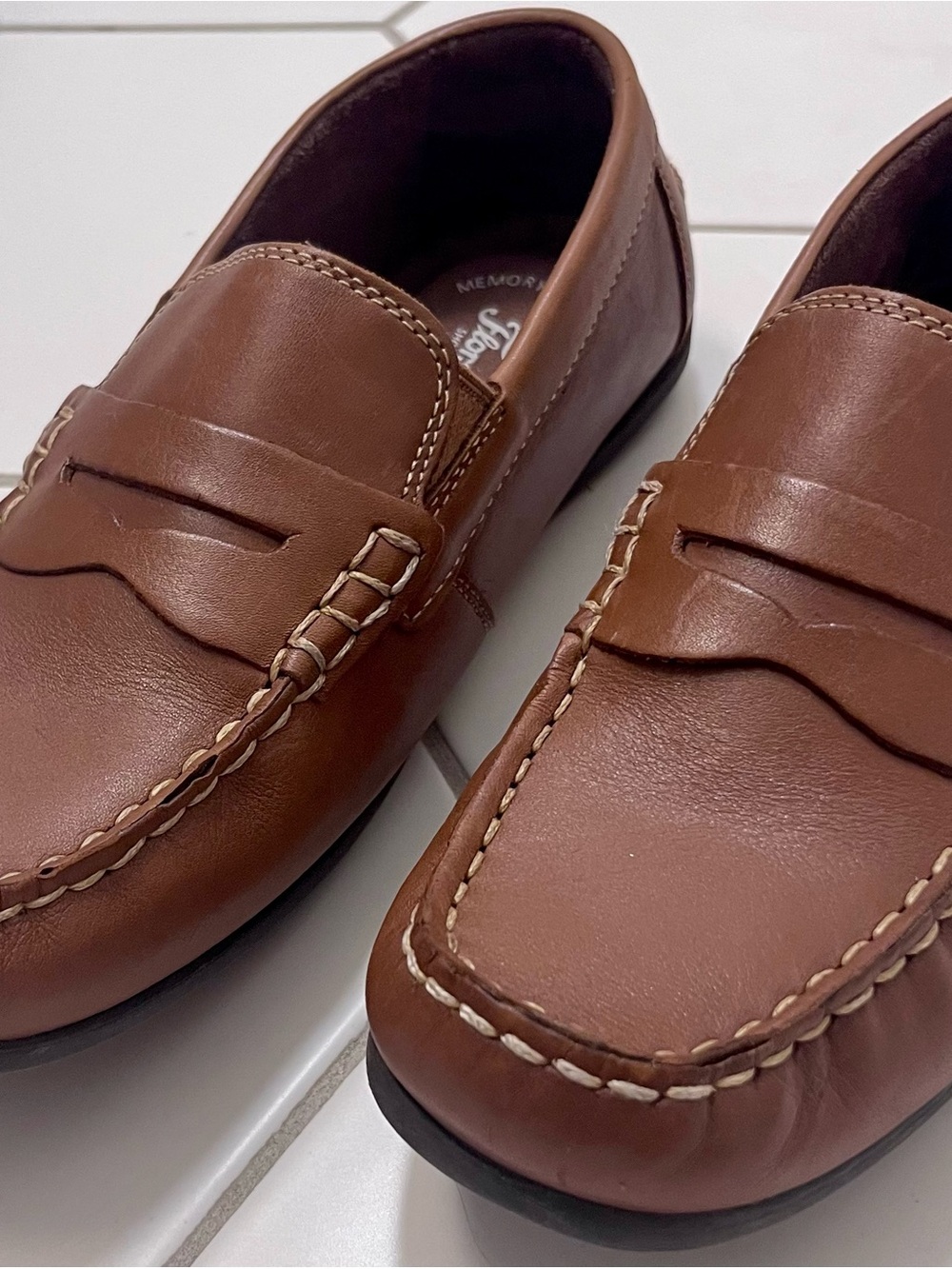 Florsheim Brown Leather Kids Penny Loafers